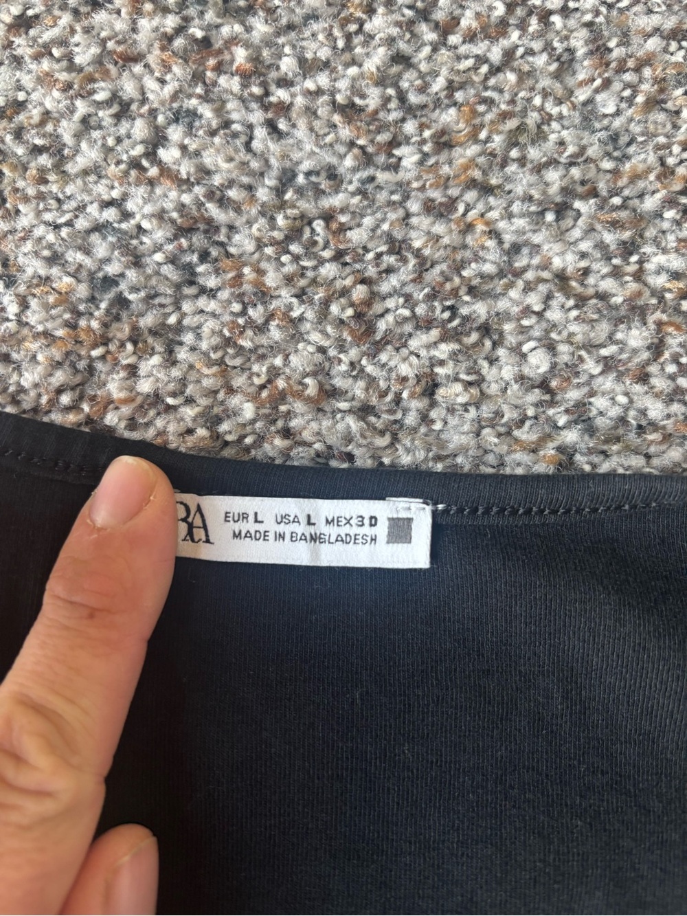 ZARA Black Bodysuit Long Sleeve V Neck Stretch Size Large - Picture 3 of 4